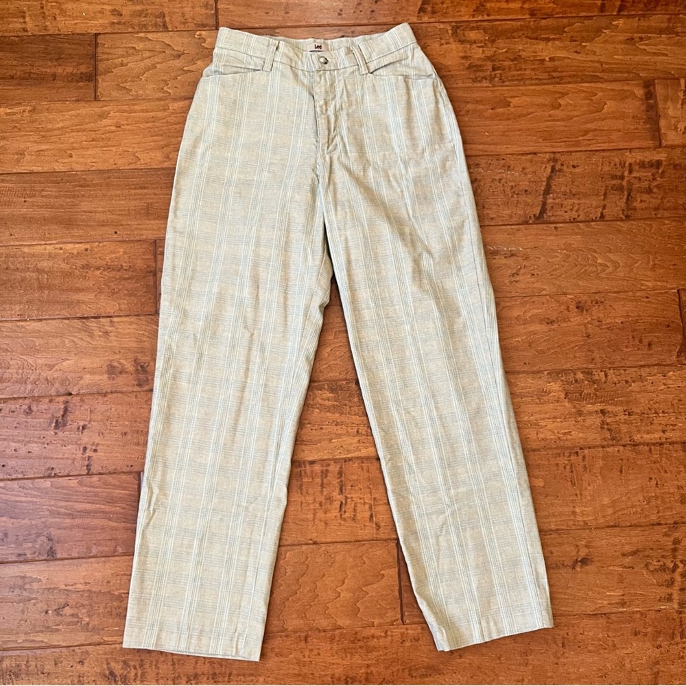 Lee Women’s Y2K High Rise Plaid Tailored Trouser Pant Size 8